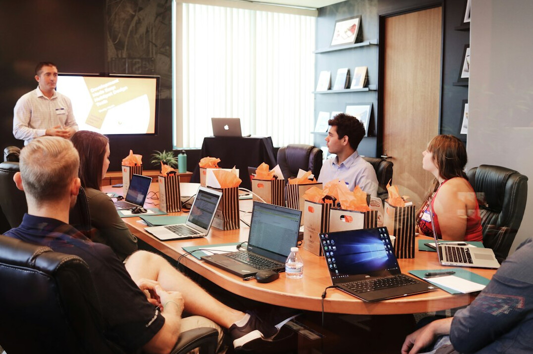 team brainstorming session