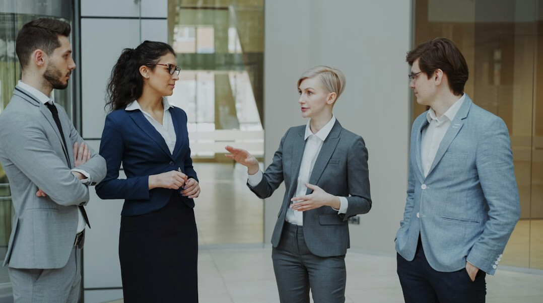 insurance executive in office